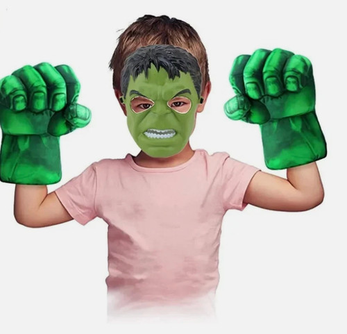 Kids green superhero gloves - superhero,